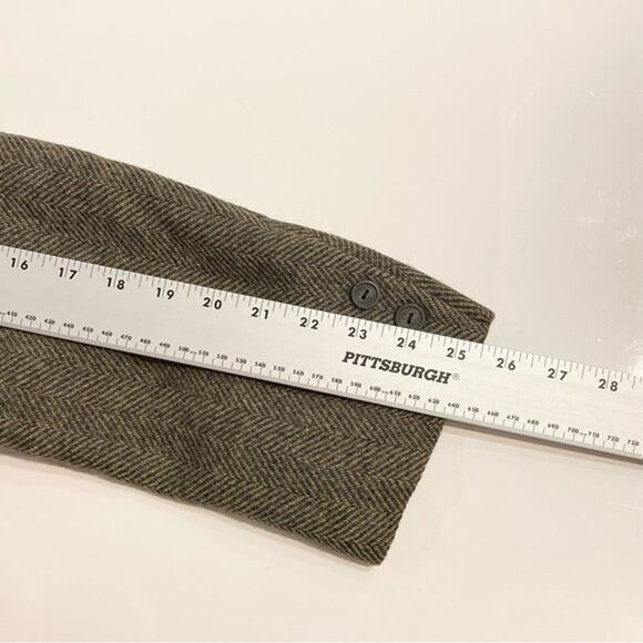 Vintage 60s HART SCHAFFNER & MARX Blazer Jacket Chest 47” Brown Herringbone Wool - Picture 16 of 16